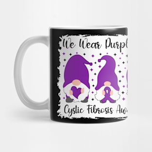 We Wear Purple For Cystic Fibrosis Awareness Mug